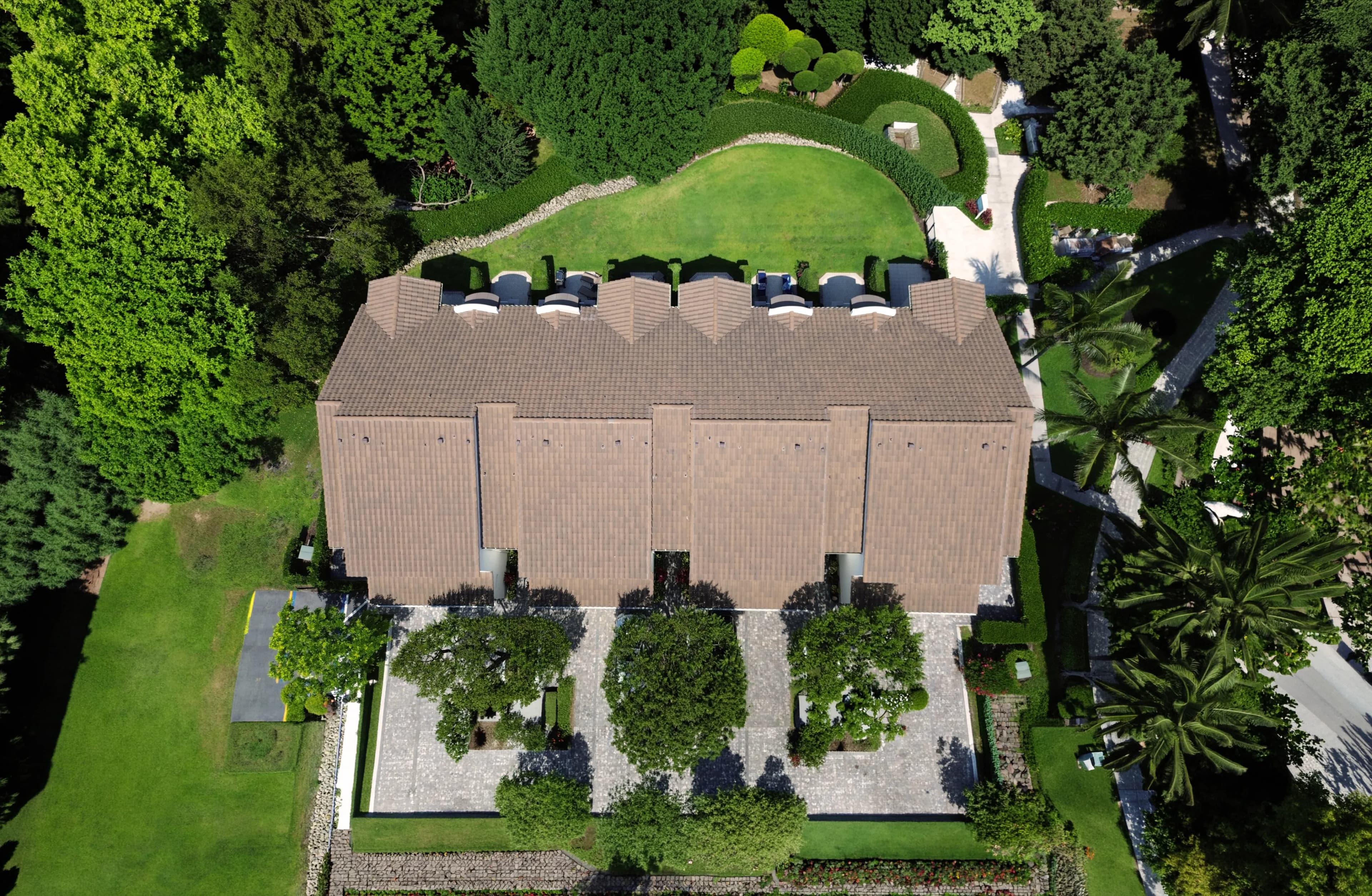 Aerial view of a South Florida residential roof by EcoSmart Construct